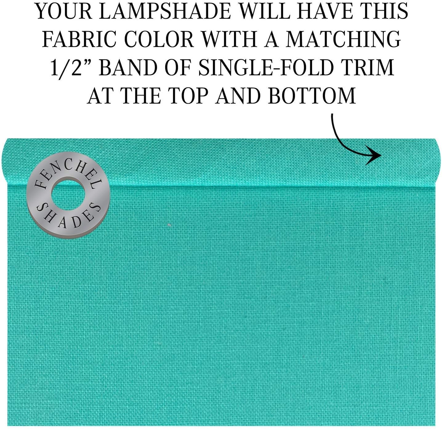 FenchelShades.com Set of 2 Lampshades 10' Top Diameter x 12' Bottom Diameter x 8' Slant Height with Washer (Spider) Attachment. Attaches to Lamps with an existing Harp (not included) (Linen Pool)