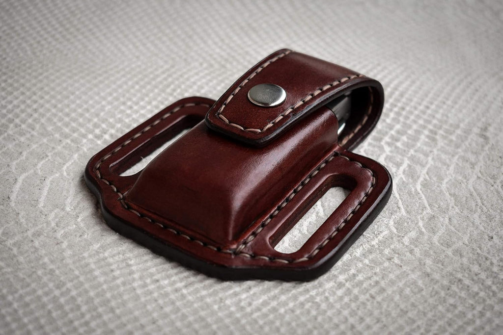 Closed top pancake sheath for Leatherman Wave, custom knife case, Multi tool holster, every day carry knife, handmade sheath