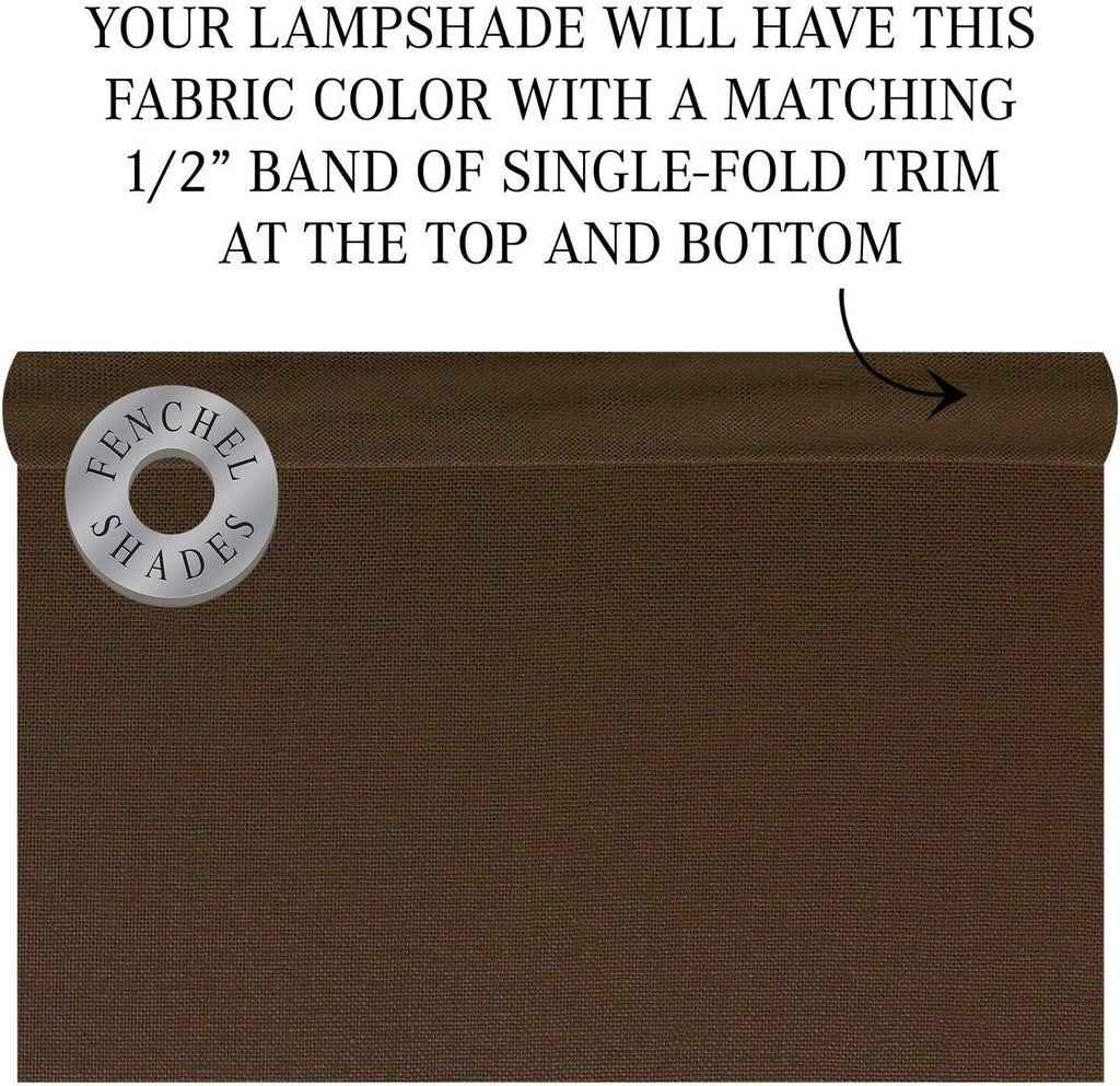 FenchelShades.com Set of 2 Lampshades 10' Top Diameter x 12' Bottom Diameter x 8' Slant Height with Washer (Spider) Attachment. Attaches to Lamps with an existing Harp (not included) (Linen Coffee)