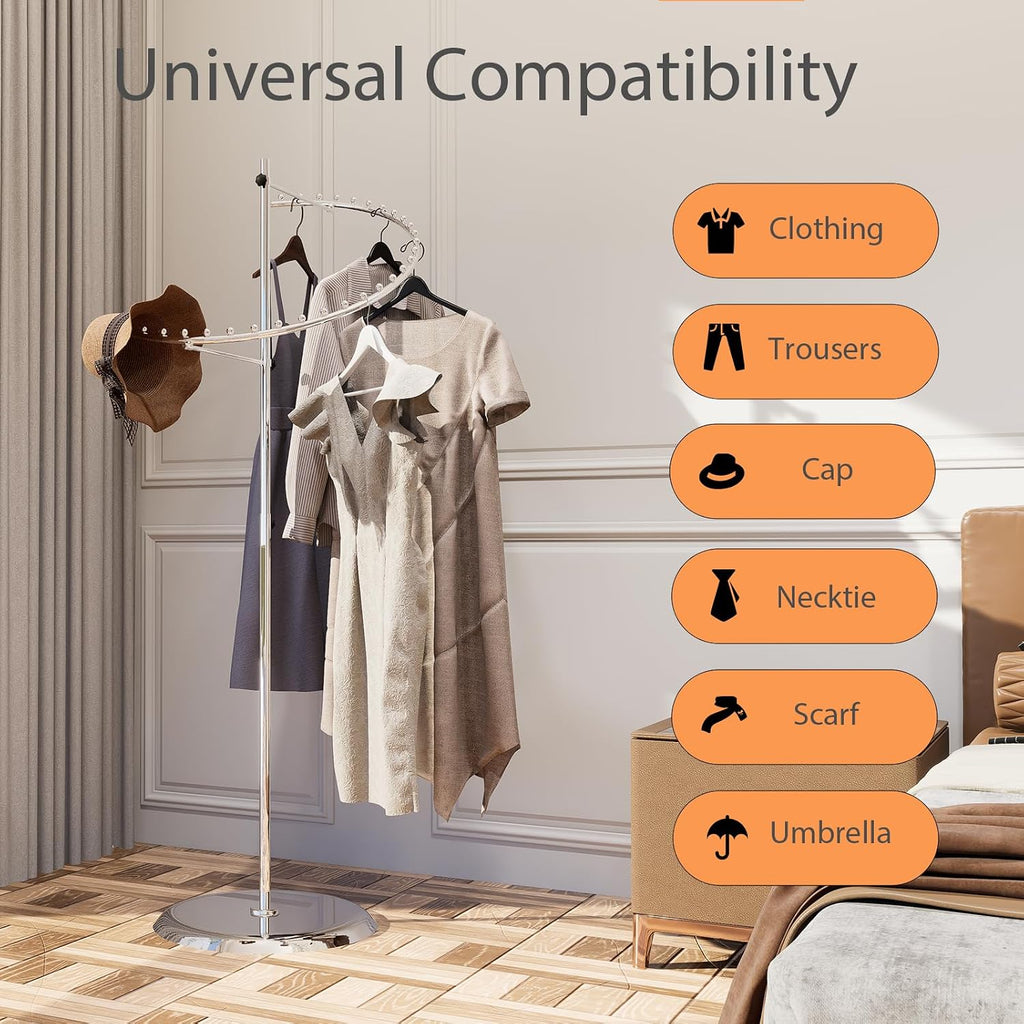 Garment Racks for Hanging Clothes Metal Clothing Rack Organizer Modern Retail Clothes Display Racks for Storage Displays 29 Balls Garments