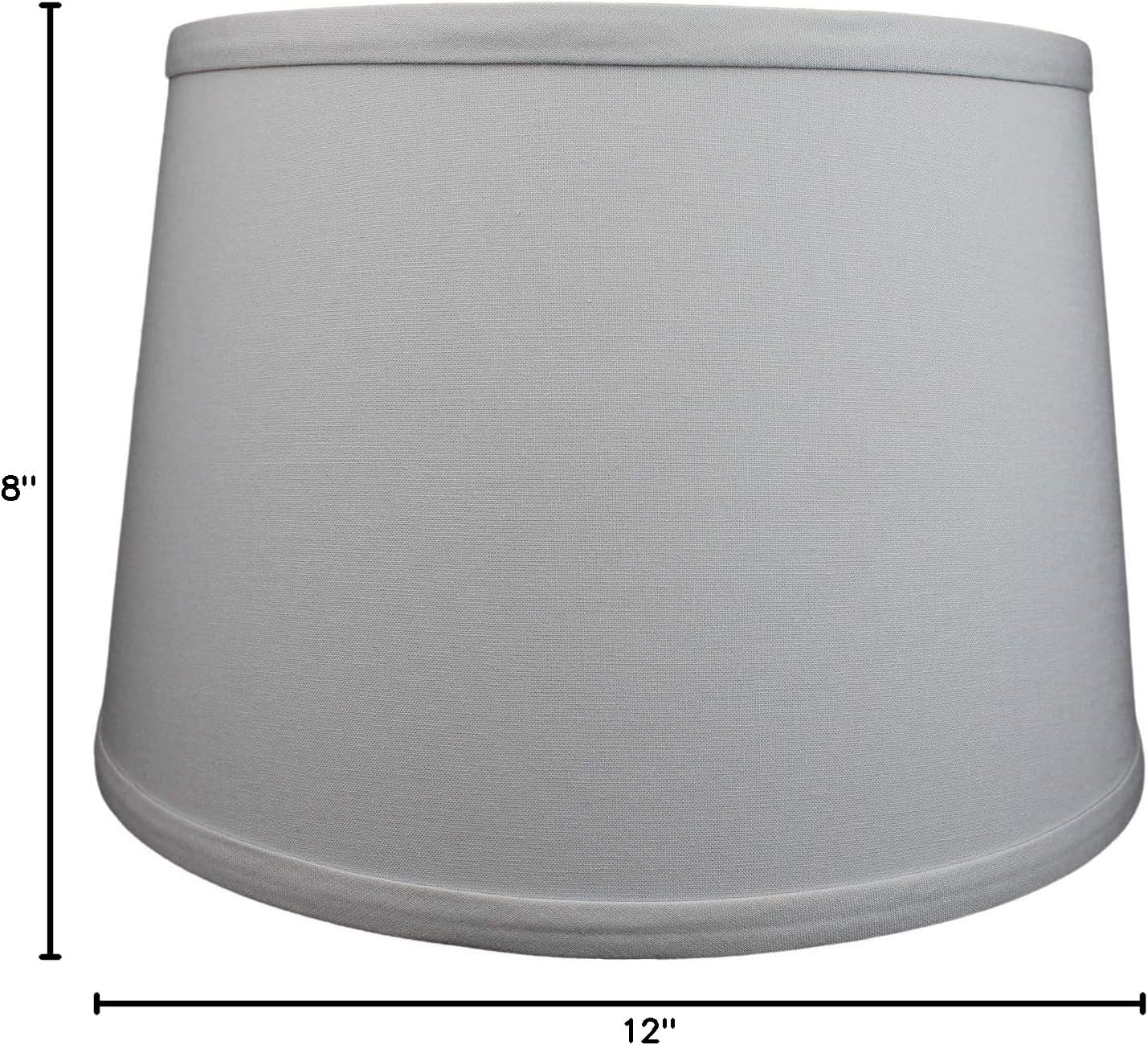 FenchelShades.com Set of 2 Lampshades 10' Top Diameter x 12' Bottom Diameter x 8' Slant Height with Washer (Spider) Attachment. Attaches to Lamps with an existing Harp (not included) (Linen Shadow)