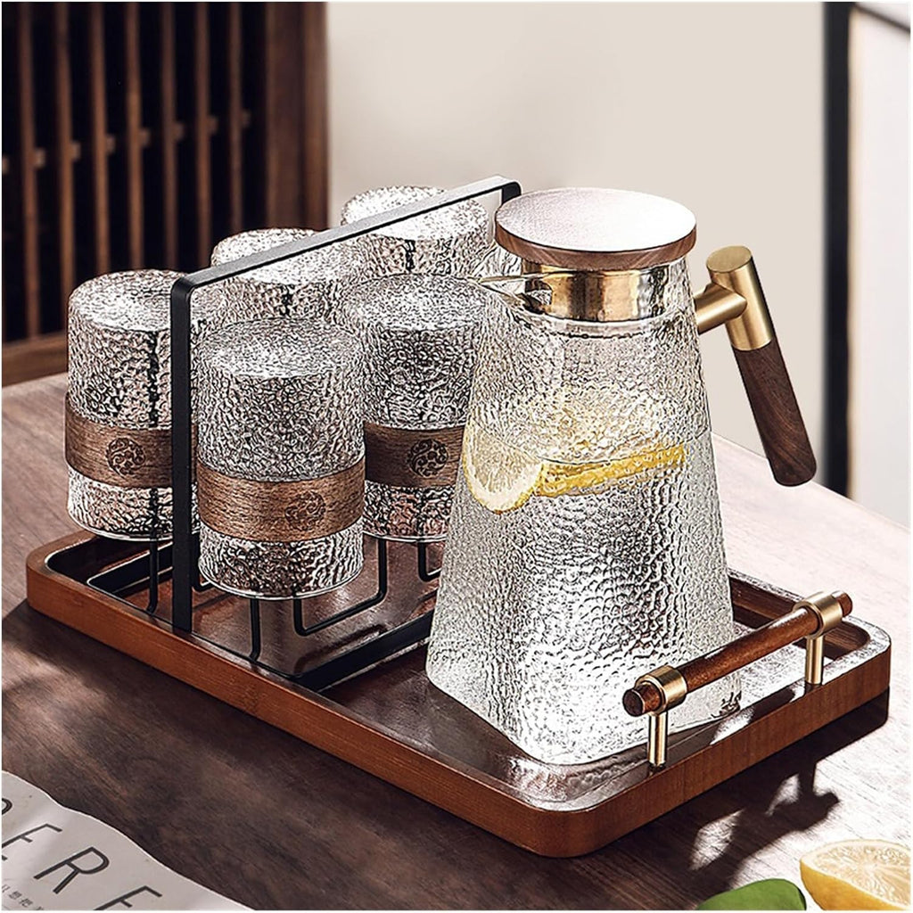 Beverage Serveware Chinese retro glass water cup home high temperature resistant tea cup kettle set drinking cup anti-scalding living room hospitality cup Water Carafe