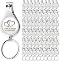 100pcs-Personalized 4 in 1 Multi Function Bottle Opener, Nail Clipper, Wedding Favors Brewery, Private Customized, Sliver, Multitool Gifts for Men