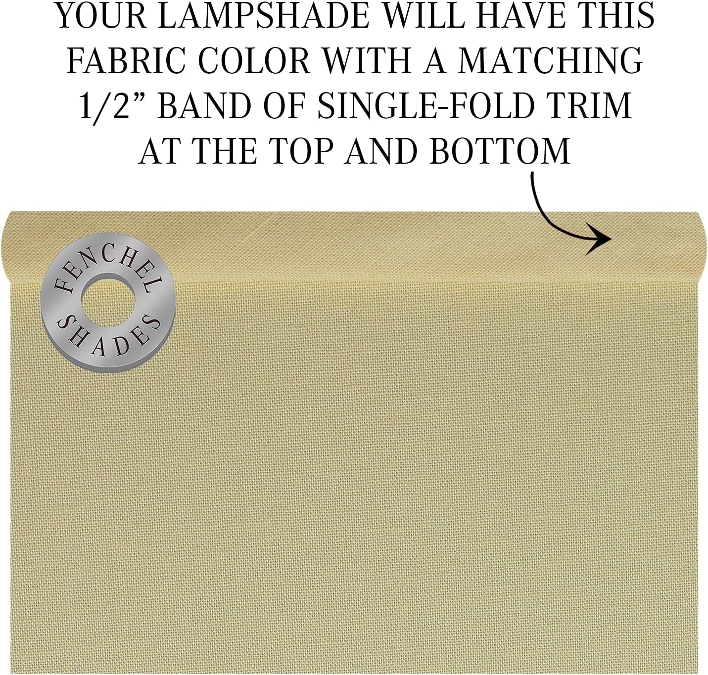 FenchelShades.com Set of 2 Lampshades 10' Top Diameter x 12' Bottom Diameter x 8' Slant Height with Washer (Spider) Attachment. Attaches to Lamps with an existing Harp (not included) (Linen Champagne)