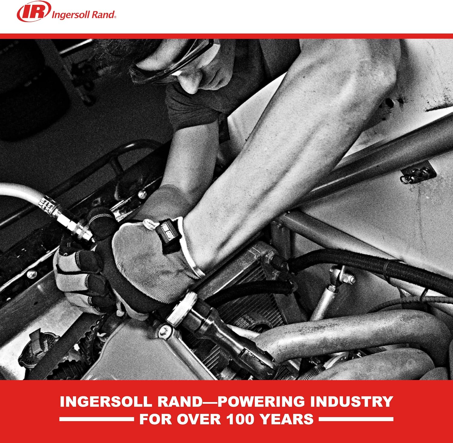 Ingersoll Rand 2115TiMAX 3/8' Air Impact Wrench, 300 ft-lbs Torque, Titanium Hammer Case, Friction Ring Retainer, Pistol