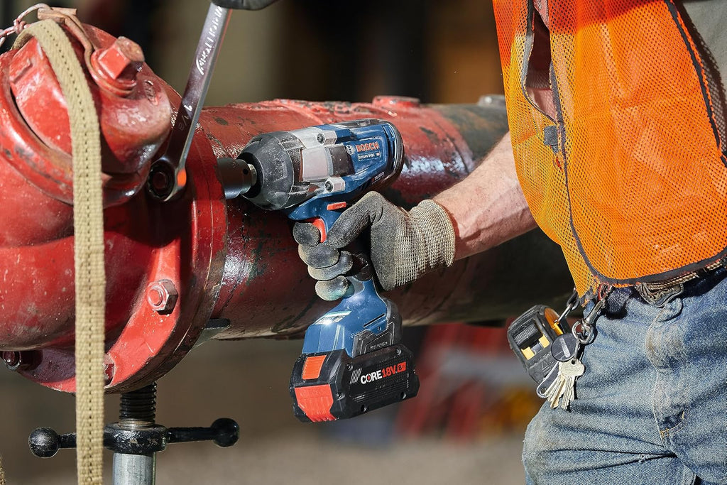 BOSCH GDS18V-740CB14 PROFACTOR™ 18V Connected 1/2 In. Impact Wrench Kit with Friction Ring and (1) CORE18V 8 Ah High Power Battery