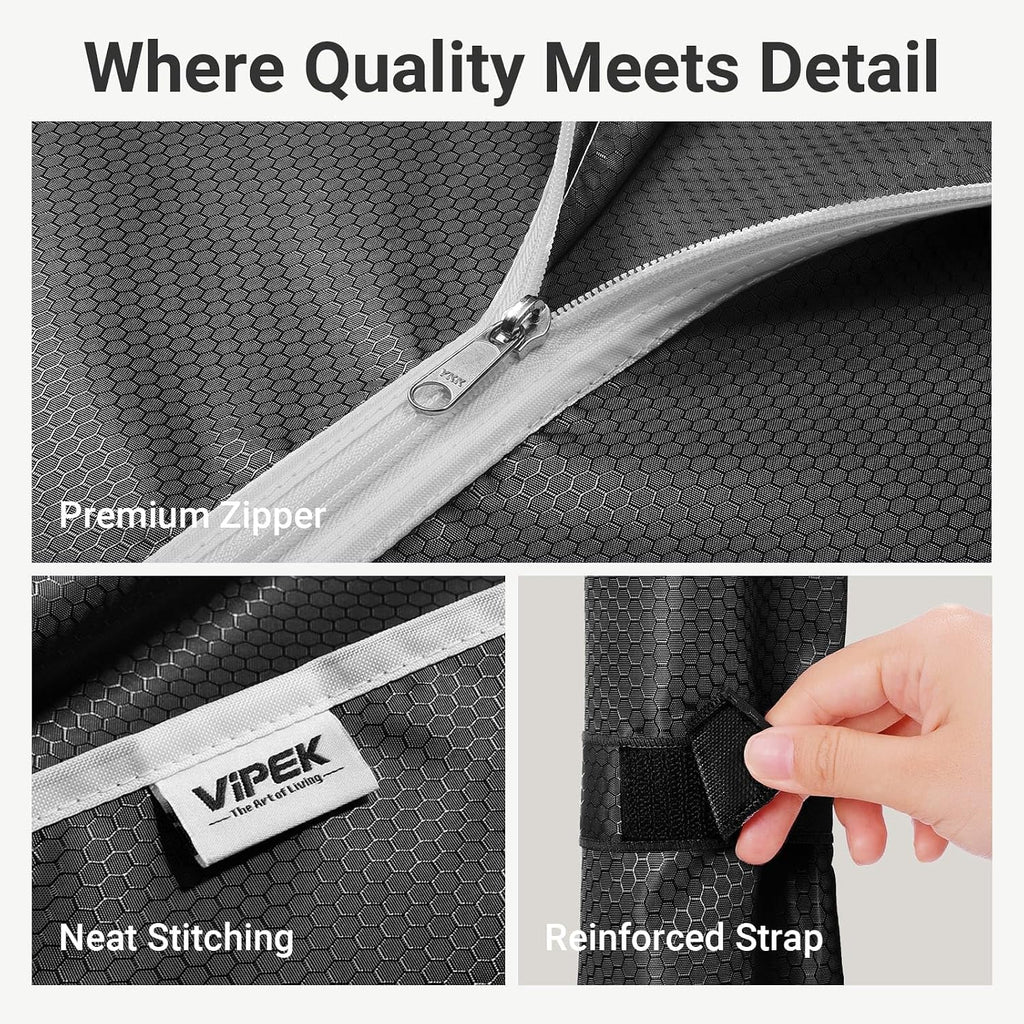 VIPEK V2C Heavy Duty Clothes Rack with Upgraded Polyester Cover, Metal Portable Closet with Adjustable Shelves & Hanging Rods, Freestanding Wardrobe Closet for Bedroom, Max Load 700LBS