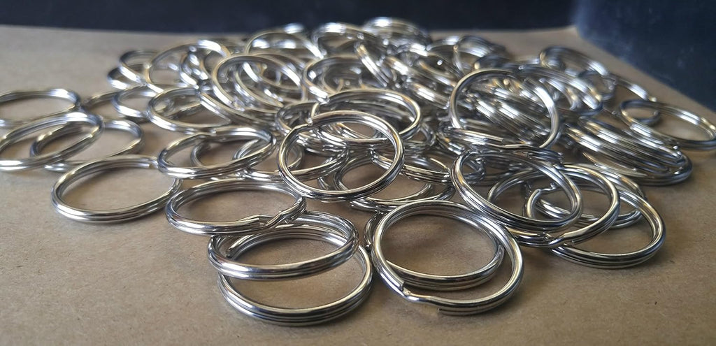 Specialist ID Bulk 1000 Pack- Extra Large Key Rings - 1.25 Inch Heat Treated - Heavy Duty Sturdy Metal Split Ring Keychains