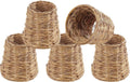 Aspen Creative 51008-5, Empire Clip-On Chandelier Lamp Shade, Natural Water Hyacinth, 3' Top x 4' Bottom x 4' Slant Height, Set of 5