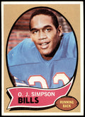 1970 Topps #90 O.J. Simpson Buffalo Bills (Football Card) EX Bills