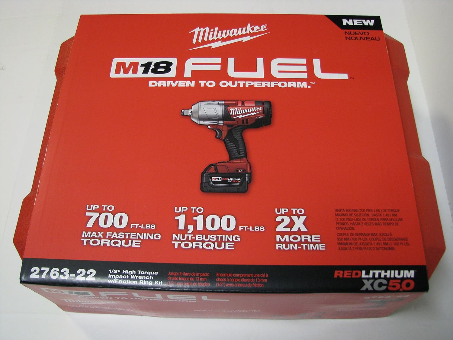 Milwaukee TOOL CASE ONLY for 1/2- Inch. High Torque Fuel Cordless Impact Wrench: Model 2763-22; 2763-20