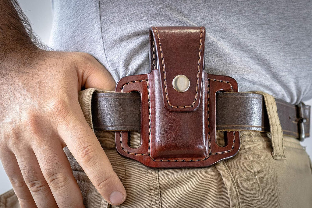 Closed top pancake sheath for Leatherman Wave, custom knife case, Multi tool holster, every day carry knife, handmade sheath