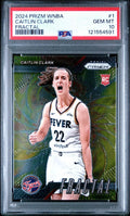 Graded 2024 Panini Prizm Caitlin Clark #1 Fractal Rookie RC Basketball Card PSA 10 Gem Mint