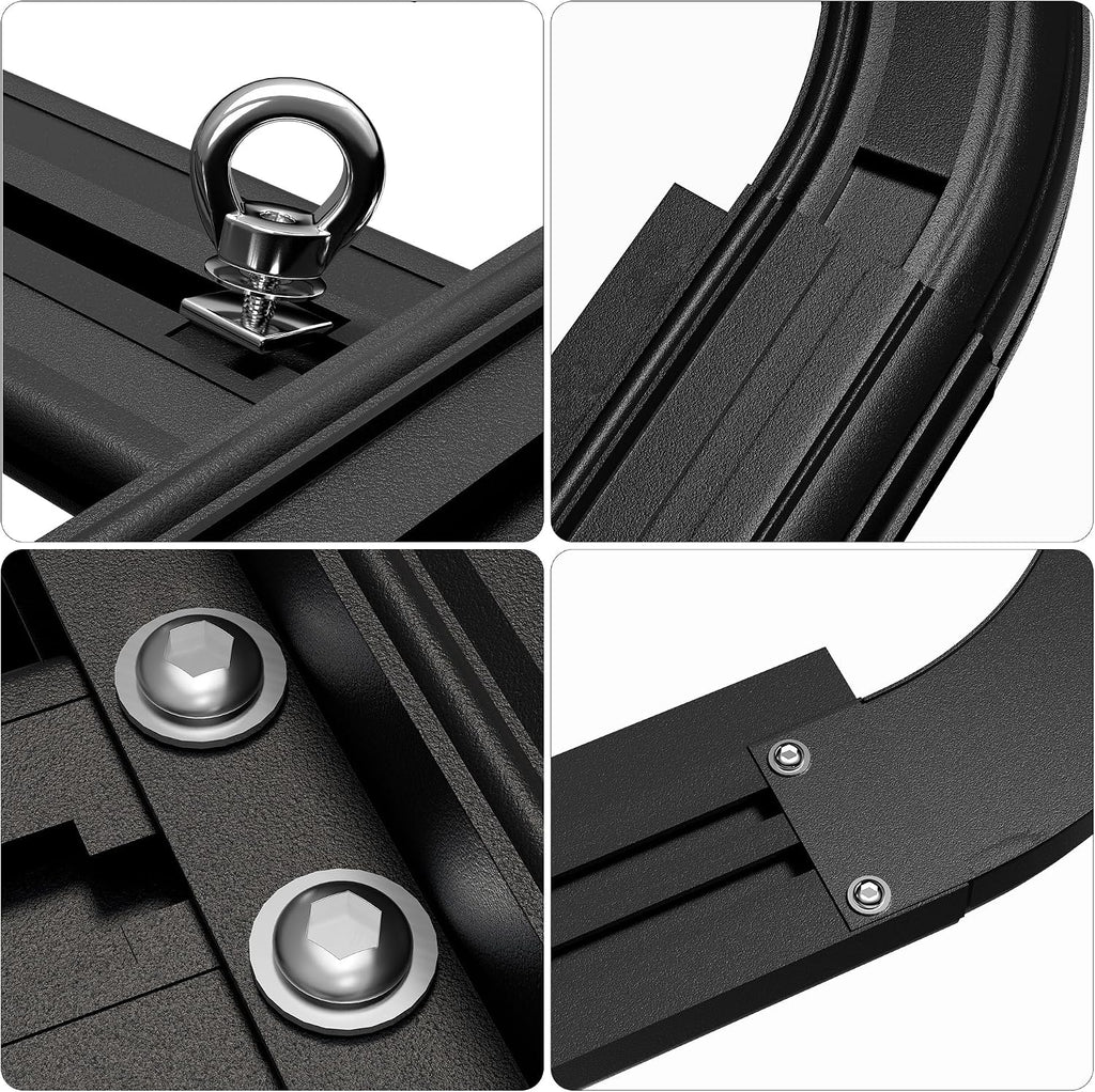 WILDROAD Aluminum Roof Platform, 55' x 47' Universal Flat Roof Rack Heavy Duty Roof Rack Platform with 10 Sets Eye Bolt Nut and T-Screws Anchoring Kit Fits for SUV, Truck