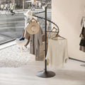 HKaikzo Freestanding 360° Rotating Clothing Rack, Height Adjustable Heavy Duty Metal Spiral Garment Display Rack Modern Coat Stand for Shops, Boutique, Entrance Hall, Bedroom Space Saving