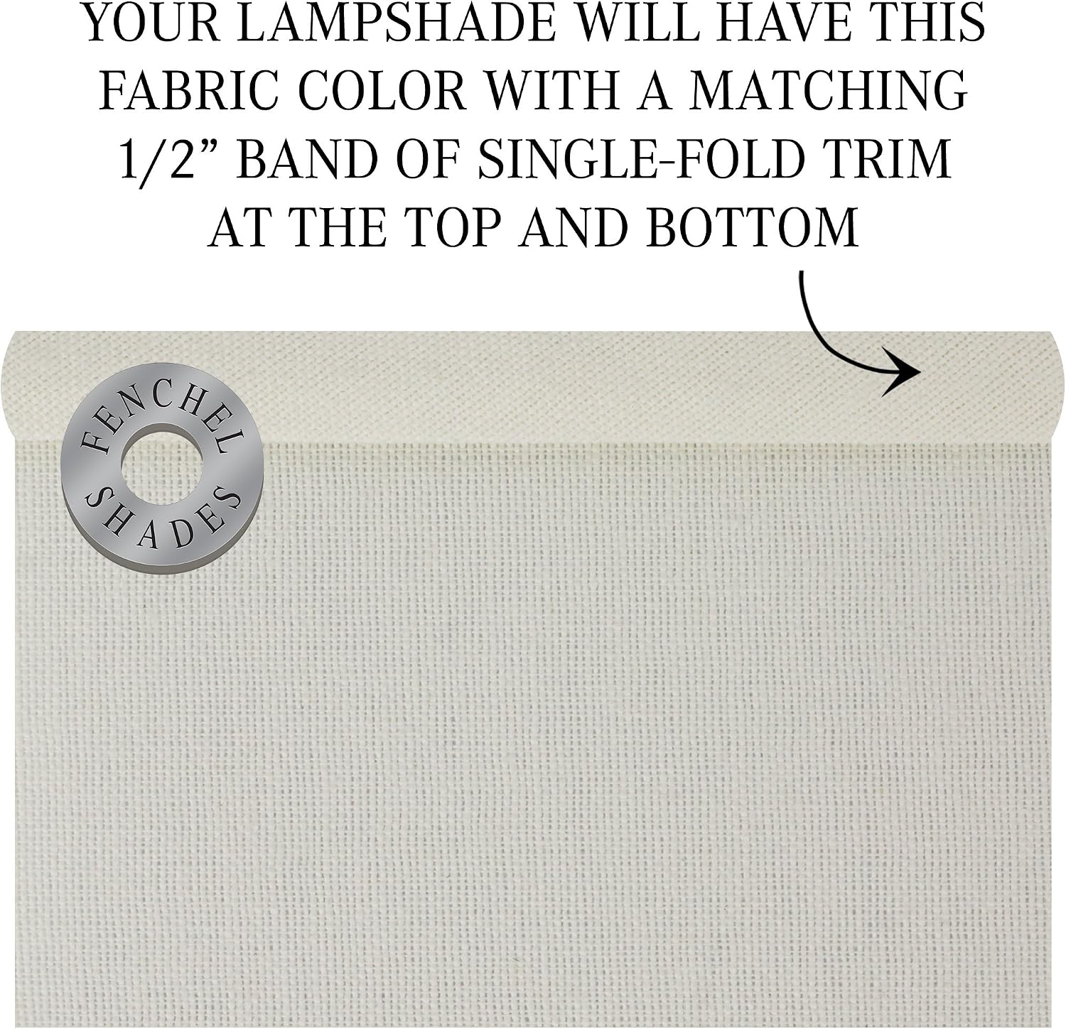 FenchelShades.com Set of 2 Lampshades 10' Top Diameter x 12' Bottom Diameter x 8' Slant Height with Washer (Spider) Attachment. Attaches to Lamps with an existing Harp (not included) (Linen Cream)
